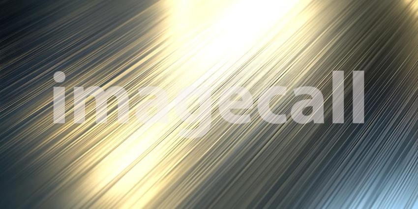 Streaks of Gold and Silver Light Dance Across a Brushed Metal Surface Creating a Dynamic Texture