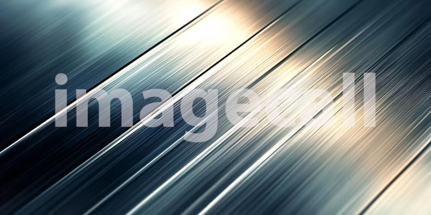 Streaks of Gold and Silver Light Dance Across a Brushed Metal Surface Creating a Dynamic Texture