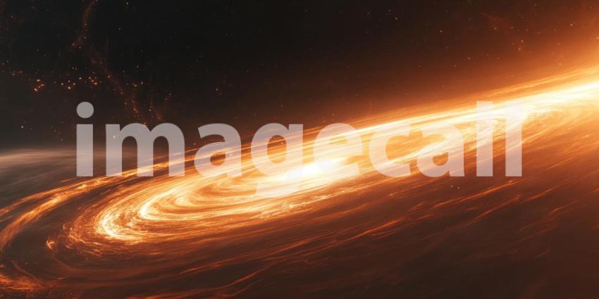 Deep Space Black Hole with Swirling Light, Cosmic Vortex, Light Distortion, Galactic Phenomenon Background