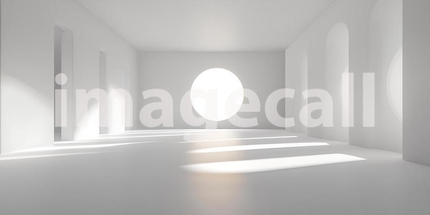 A Bright White Tunnel Curves into the Distance Beckoning the Eye Towards an Unknown Light