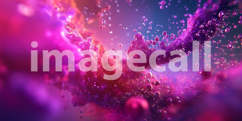 Vibrant Pink and Purple Nebula Cosmic Background for Design Proj