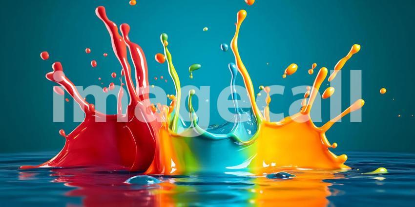 Vibrant Paint Splatter Abstract Color Explosion