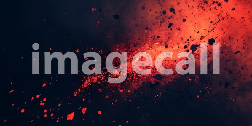 Fiery Volcanic Eruption Red Hot Lava Texture Background