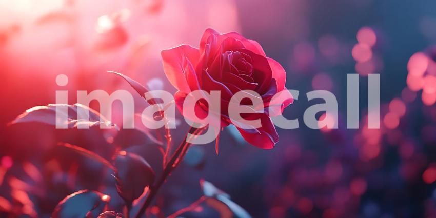 Stunning Red Rose Dewdrops  Soft Light Photography