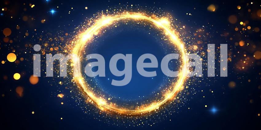 Glowing Circle Abstract Light Ring Background