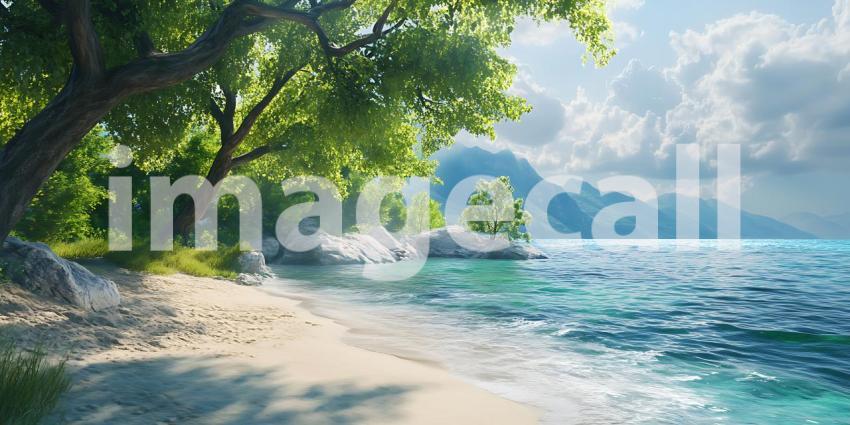 Serene Beach Paradise Tropical Landscape Photography