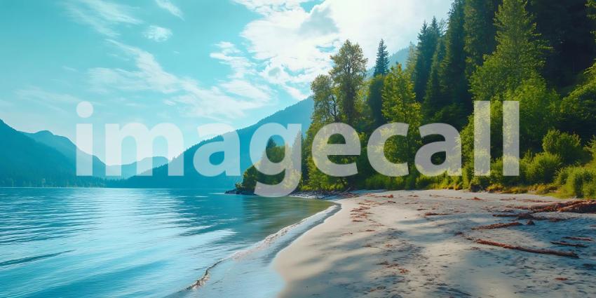 Serene Lakeside Escape Breathtaking View of Mountain  Water