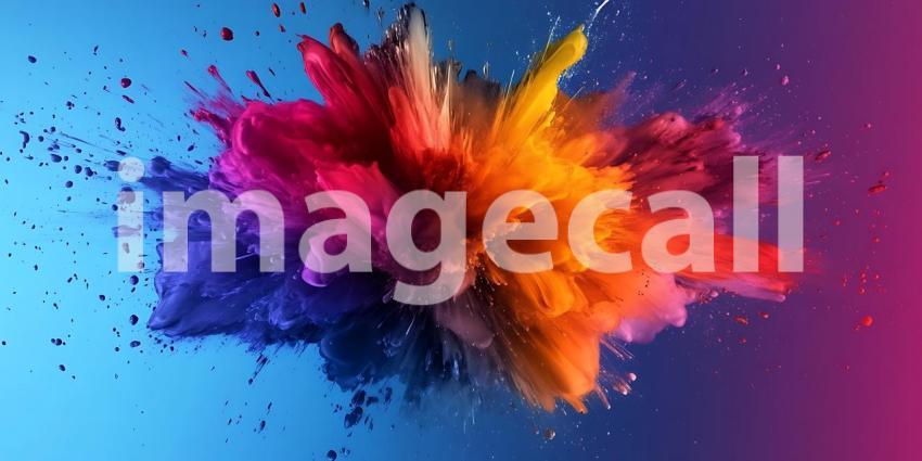 Vibrant Color Explosion Abstract Paint Burst Background