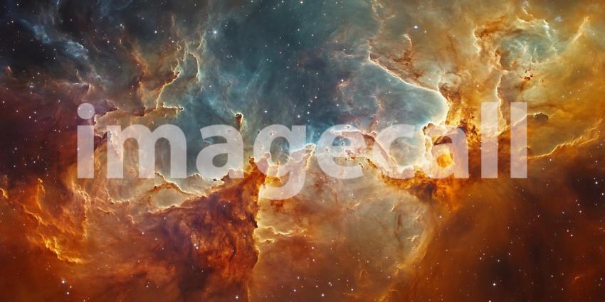 Cosmic Nebula A Vibrant Display of Celestial Gases and Stars