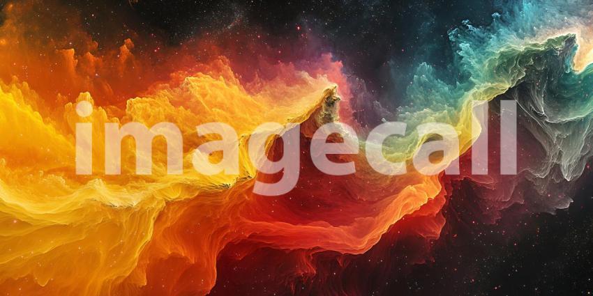 Cosmic Nebula Vibrant Colors  Celestial Wonders