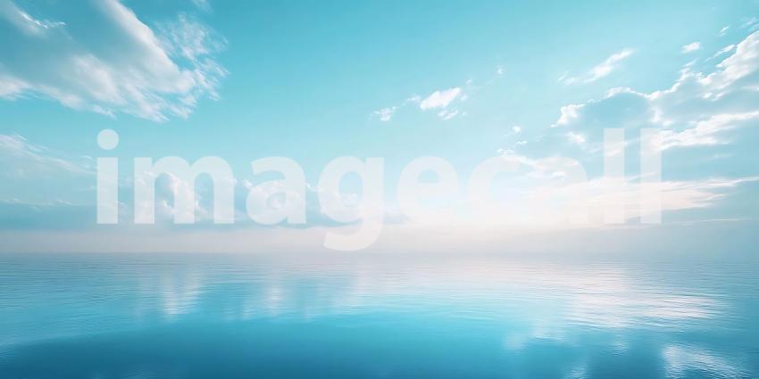 A Sea of Fluffy White Clouds Stretches Beneath a Vast Expanse of Clear Blue Sky