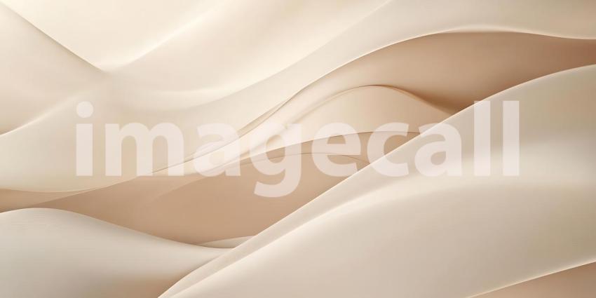 Soft Waves of Pale Beige Fabric Cascade Gently Creating a Subtle and Elegant Abstract Form