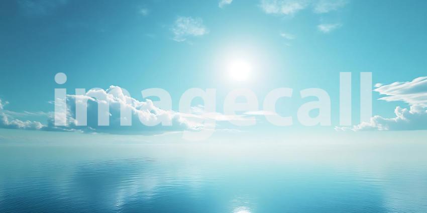 A Sea of Fluffy White Clouds Stretches Beneath a Vast Expanse of Clear Blue Sky