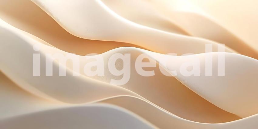 Soft Waves of Pale Beige Fabric Cascade Gently Creating a Subtle and Elegant Abstract Form
