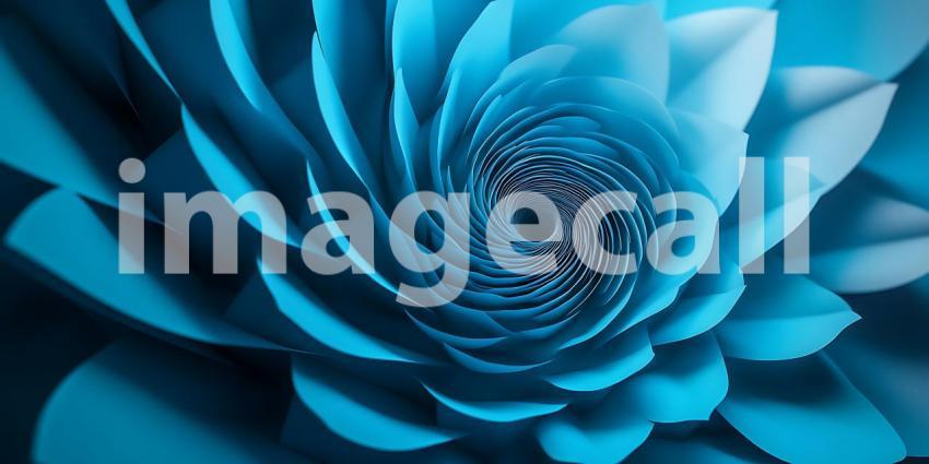 Concentric Layers of Teal Unfurl in a Mesmerizing Spiral Drawing the Eye to a Deep Center