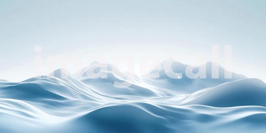 Gentle Blue Light Embraces a Modern Room Creating a Serene and Peaceful Atmosphere