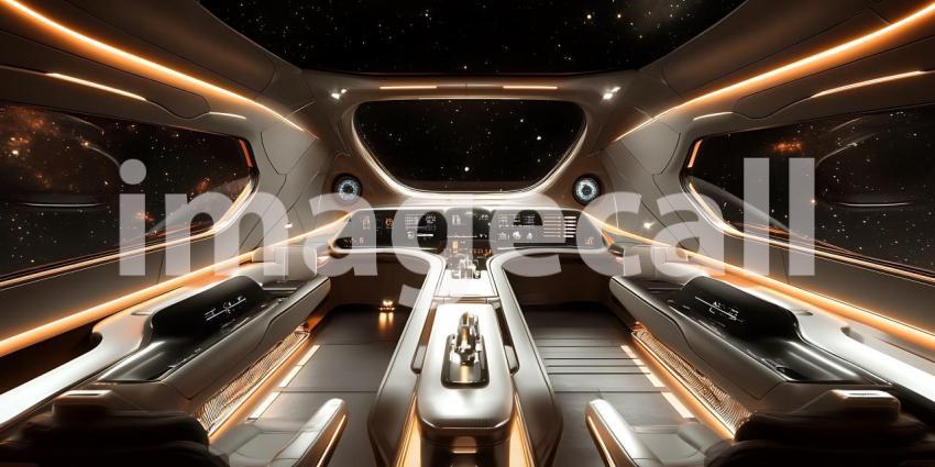 A Luxurious Interior Where Elegant Dining Meets Panoramic Views of a Stunning Sunset