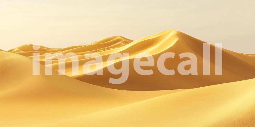 Golden Sands Stretch Towards a Horizon Bathed in the Warm Glow of a Desert Sunrise