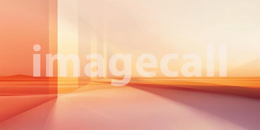 A Dreamlike Abstract World Where Warm Hues of Orange and Pink Intertwine in Gentle Harmony