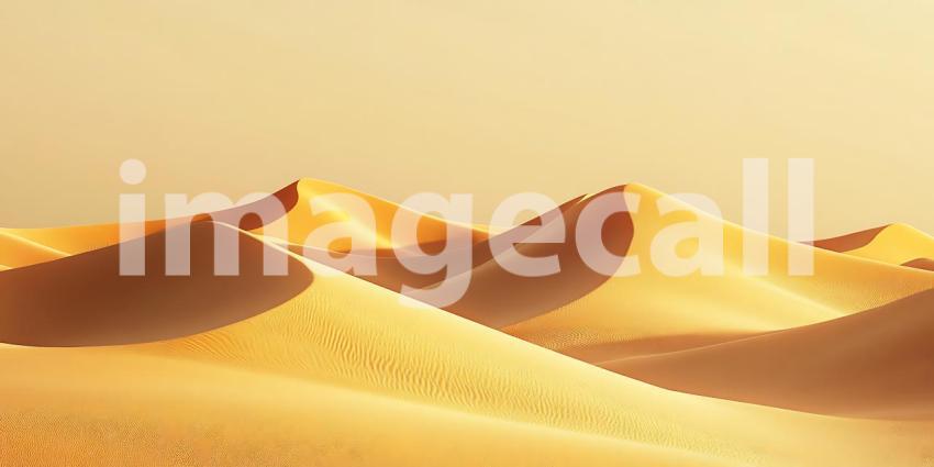 Golden Sands Stretch Towards a Horizon Bathed in the Warm Glow of a Desert Sunrise
