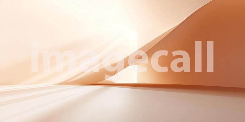 A Dreamlike Abstract World Where Warm Hues of Orange and Pink Intertwine in Gentle Harmony