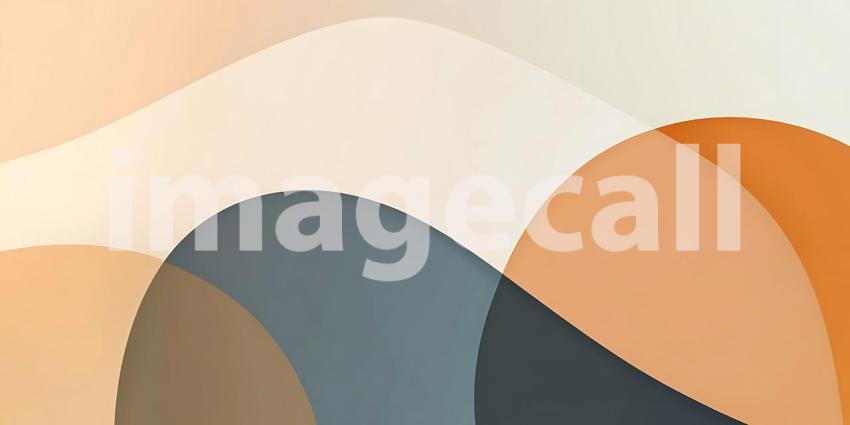 A Dreamlike Abstract World Where Warm Hues of Orange and Pink Intertwine in Gentle Harmony