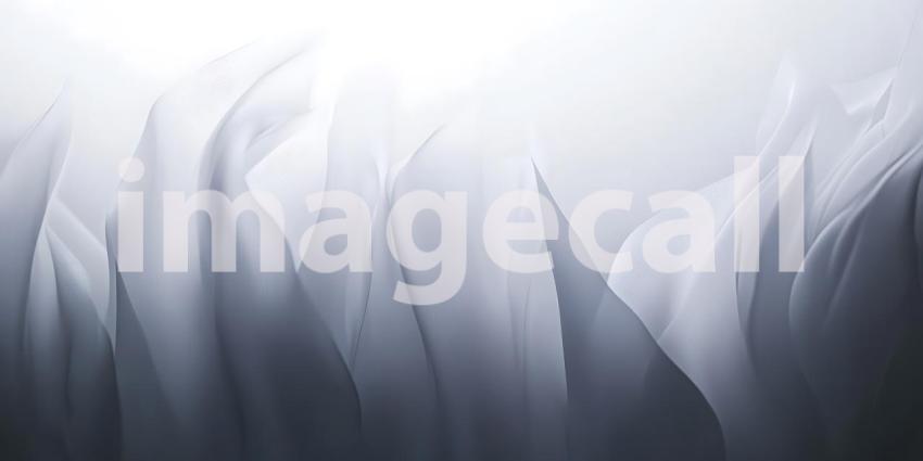 Delicate White Fabric Swirls and Flows in an Ethereal Dance of Lightness and Subtle Shadow