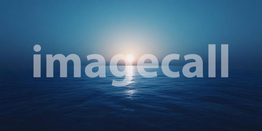 A Serene Space Where Shadows Dance in Harmony with Soft Blue Light and Gentle Reflections