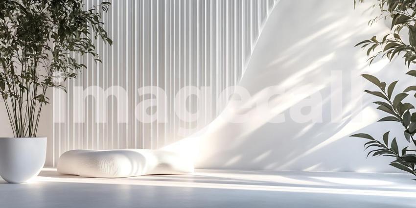 Soft White Peaks Rise and Fall in Gentle Curves a Dreamy and Ethereal Landscape