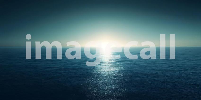 A Serene Space Where Shadows Dance in Harmony with Soft Blue Light and Gentle Reflections