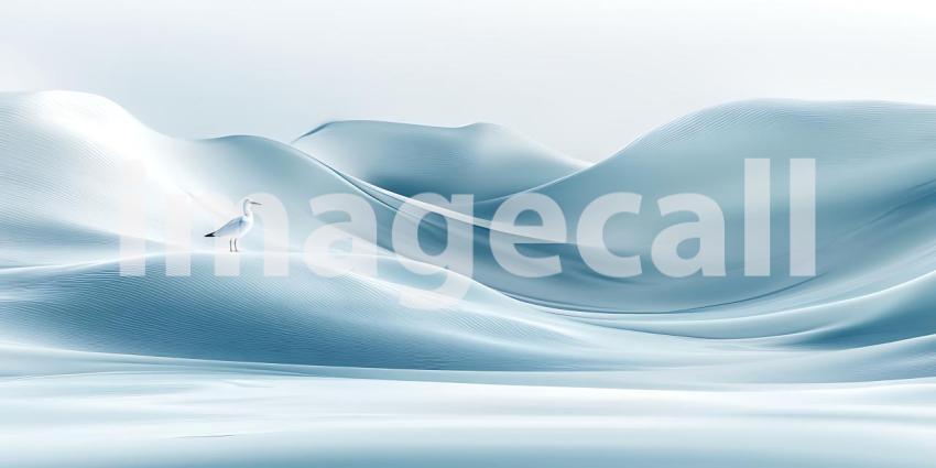 Soft White Peaks Rise and Fall in Gentle Curves a Dreamy and Ethereal Landscape