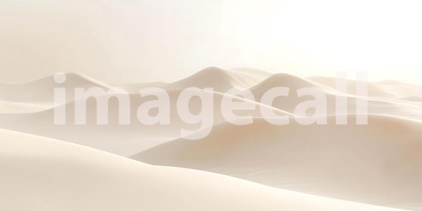 Soft White Hills Rise and Fall in Gentle Curves a Landscape of Pure and Silent Form