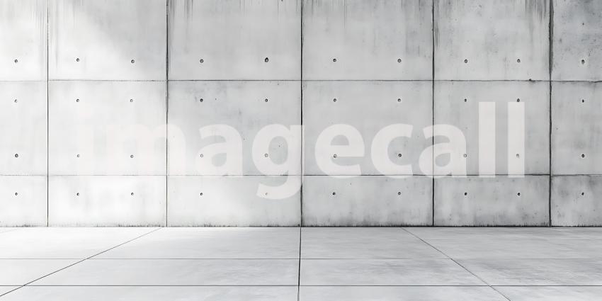 Sunlight Creates Bold Shadows on a Modern Concrete Wall in a Minimalist Architectural Space
