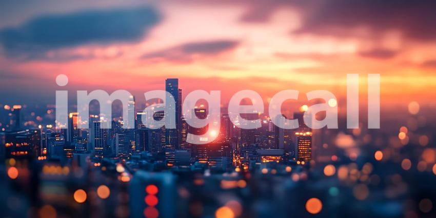 A Symphony of City Lights Reflected in Calm Waters Where Urban Dreams Meet Nights Embracent