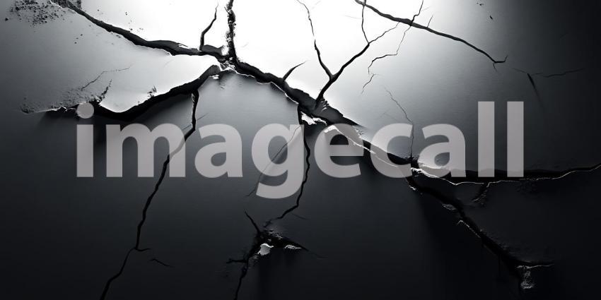 Cracks in a Monochrome Surface Reveal a Hidden World of Texture and Shadow