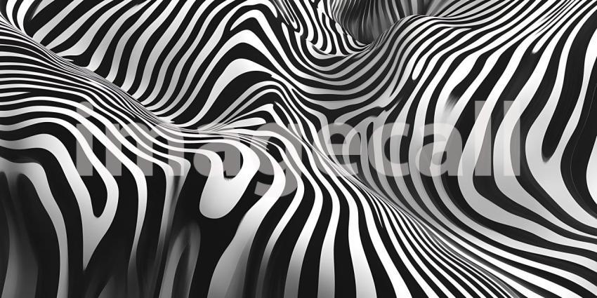 Abstract Lines Dance in a Symphony of Black and White Creating a Visually Striking Pattern