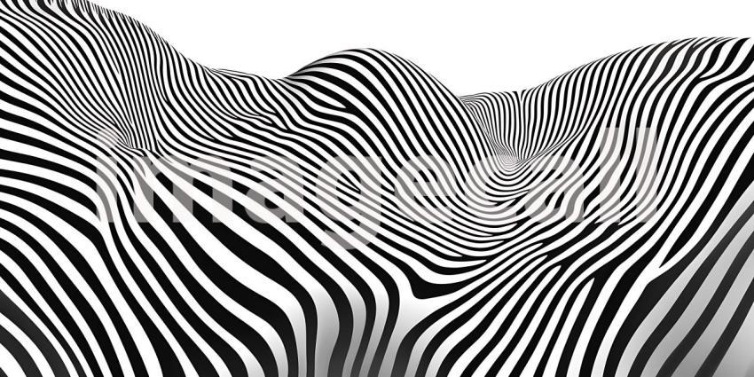 Abstract Lines Dance in a Symphony of Black and White Creating a Visually Striking Pattern