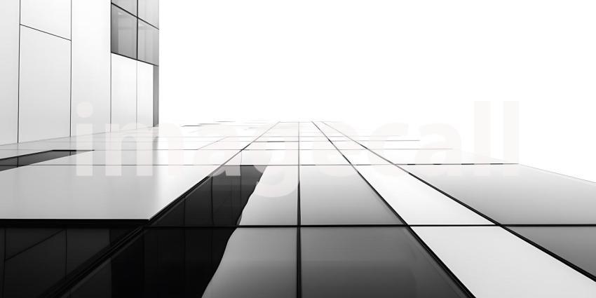 Sharp Contrasts of Black and White Define a Modern Space Where Light and Shadow Interplay Elegantly