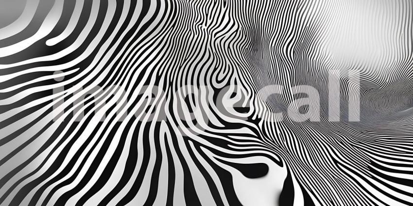 Abstract Lines Dance in a Symphony of Black and White Creating a Visually Striking Pattern