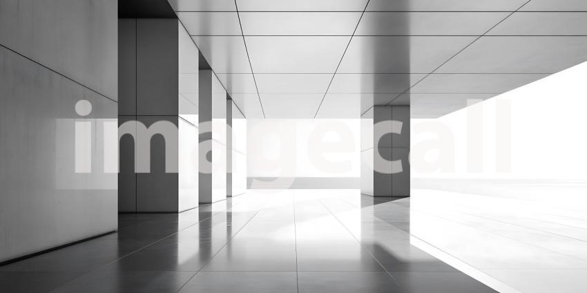 Sharp Contrasts of Black and White Define a Modern Space Where Light and Shadow Interplay Elegantly