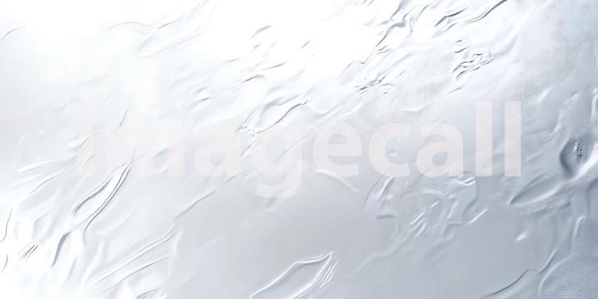 Water Runs Down a Glass Surface Distorting the View in an Abstract Dance of Light and Texture