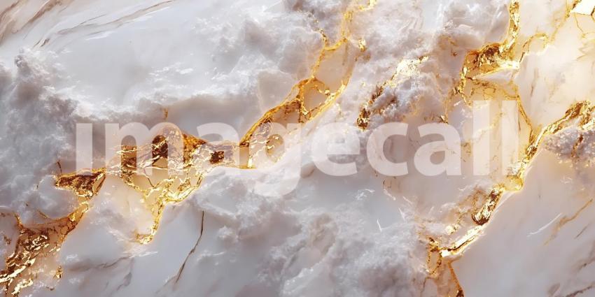 Elegant Swirls of White Marble Adorned with Rich Gold Veins Create a Luxurious Texture