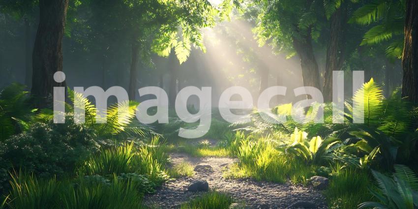 Sunlit Forest Path: Magical Nature Photography