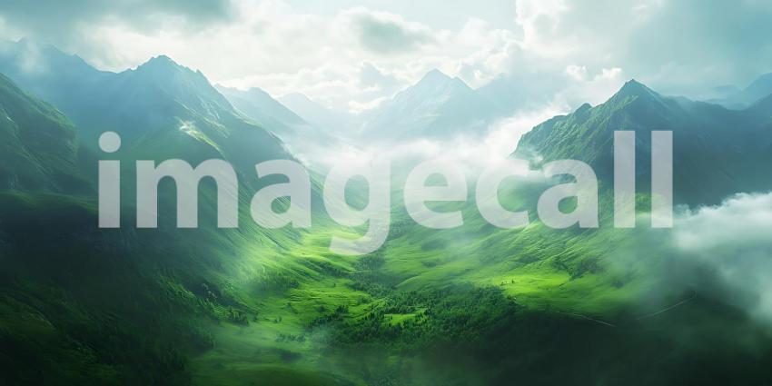 Misty Mountain Landscape