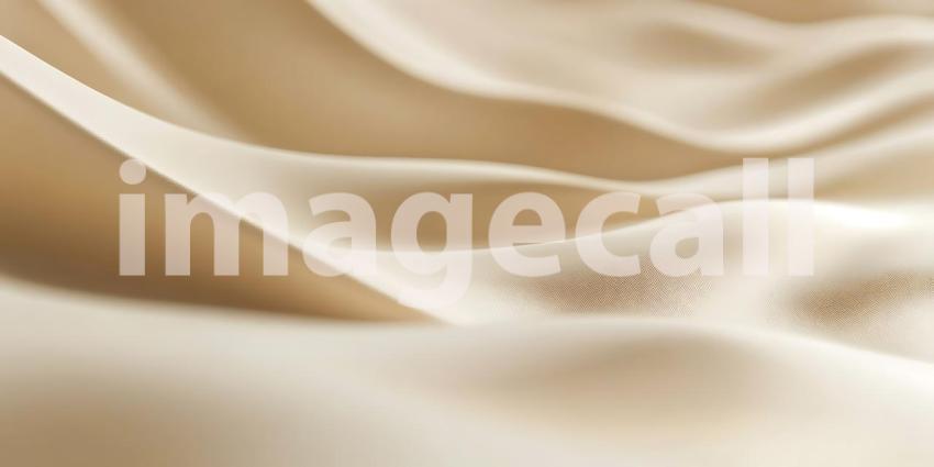 Soft Waves of Champagne Silk Gently Undulate in a Display of Subtle Elegance and Smooth Texture