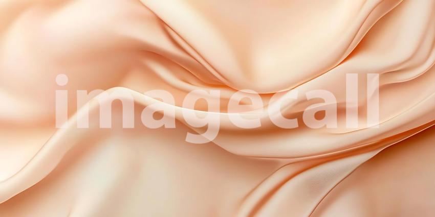 Soft Waves of Champagne Silk Gently Undulate in a Display of Subtle Elegance and Smooth Texture