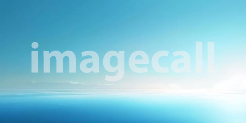 A Long Corridor of Soft Blue Light Beckons the Eye into a Minimalist Architectural Space