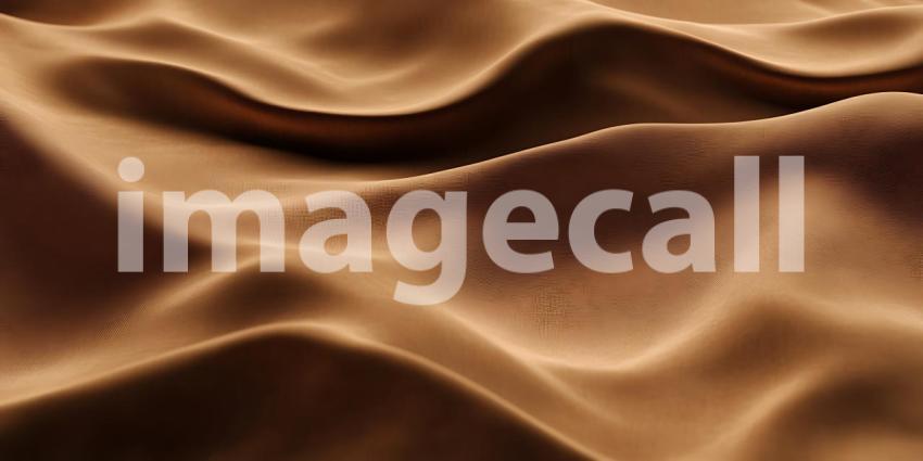 Soft Waves of Rich Brown Fabric Flow Gently Creating a Luxurious and Smooth Texture