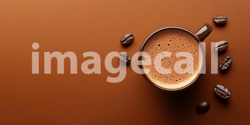 A Solitary White Coffee Cup Sits on a Saucer in a Warm and Minimalist Setting