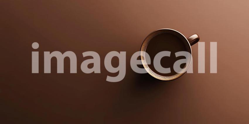 A Solitary White Coffee Cup Sits on a Saucer in a Warm and Minimalist Setting